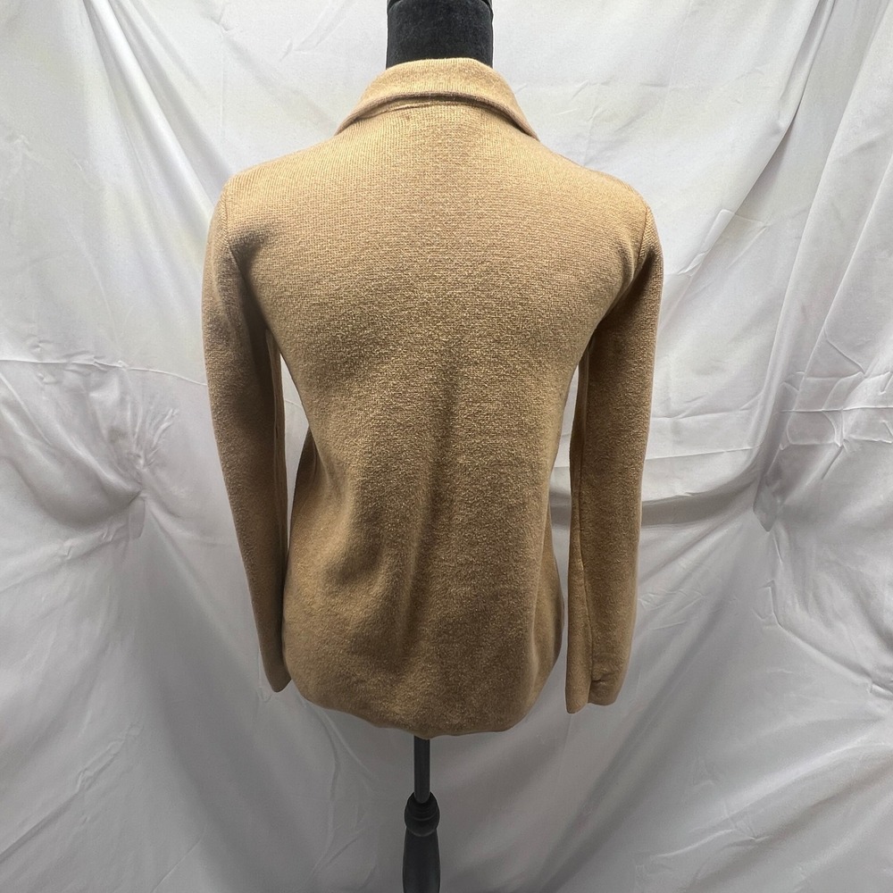 Banana Republic Women's XXS Tan Knit Collarless Open Front Cardigan Blazer - Picture 2 of 16
